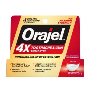 Orajel 4X for Toothache & Gum Pain: Severe Cream Tube