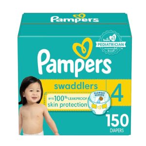 Pampers Swaddlers Diapers Size 4, 150 count - Disposable Diapers